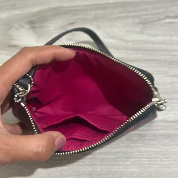 Coach Pink and Black Leopard Print Wristlet - Picture 4 of 4